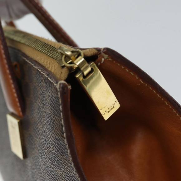 CELINE Macadam Canvas Hand Bag PVC Brown Auth 71532 - Picture 10 of 16